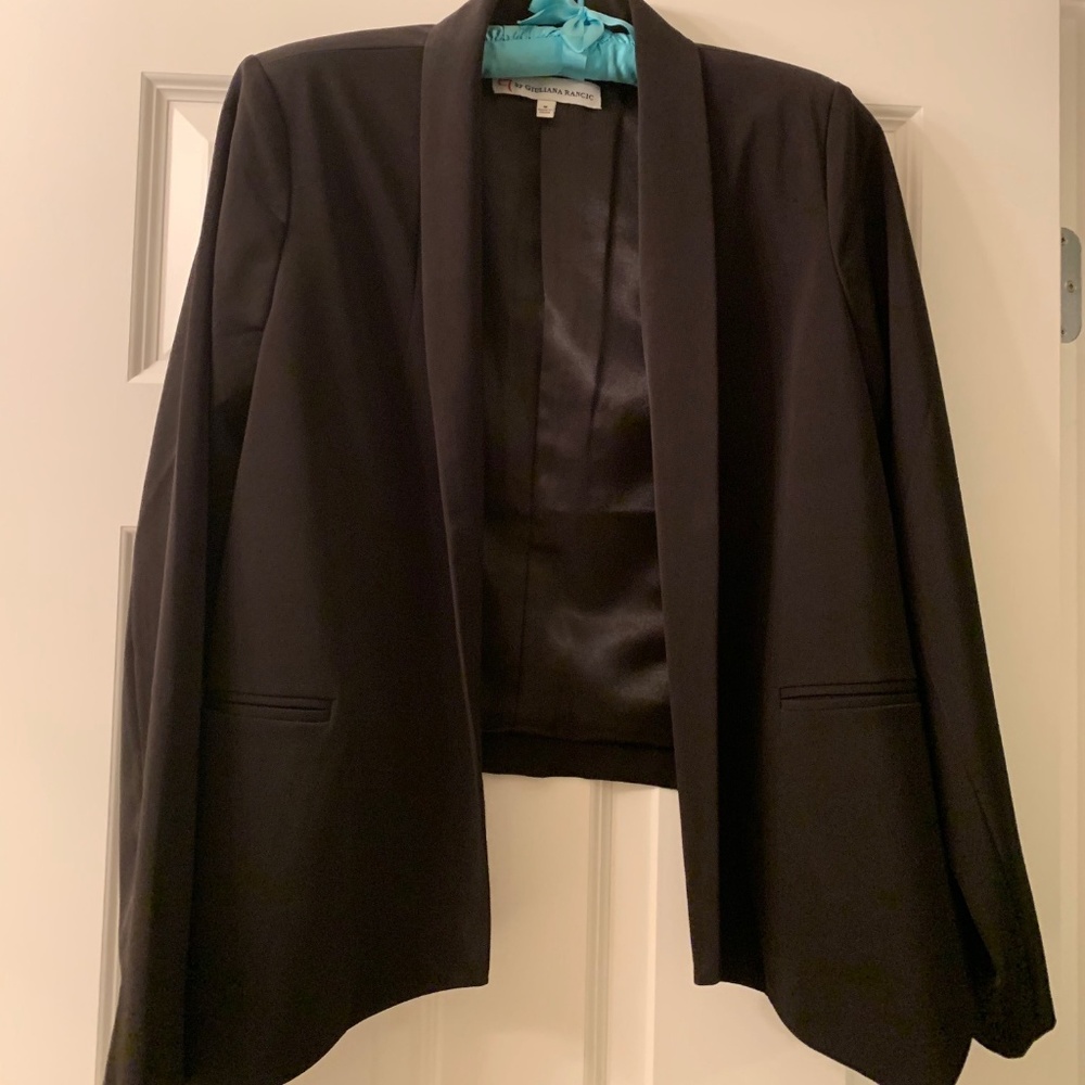Giuliana Rancic Black Tuxedo Blazer